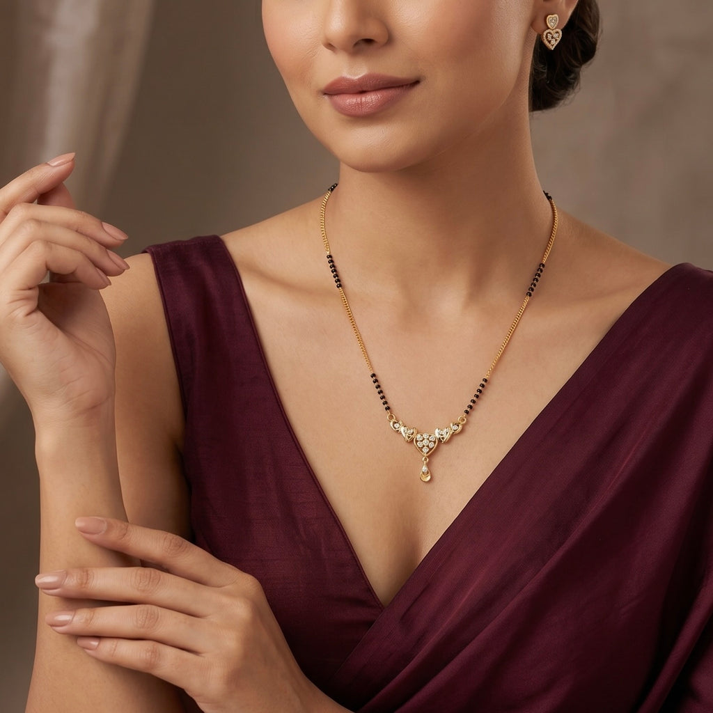 Svarna Heart Charm Mangalsutra