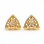 Celestial Bloom Triangle Studs