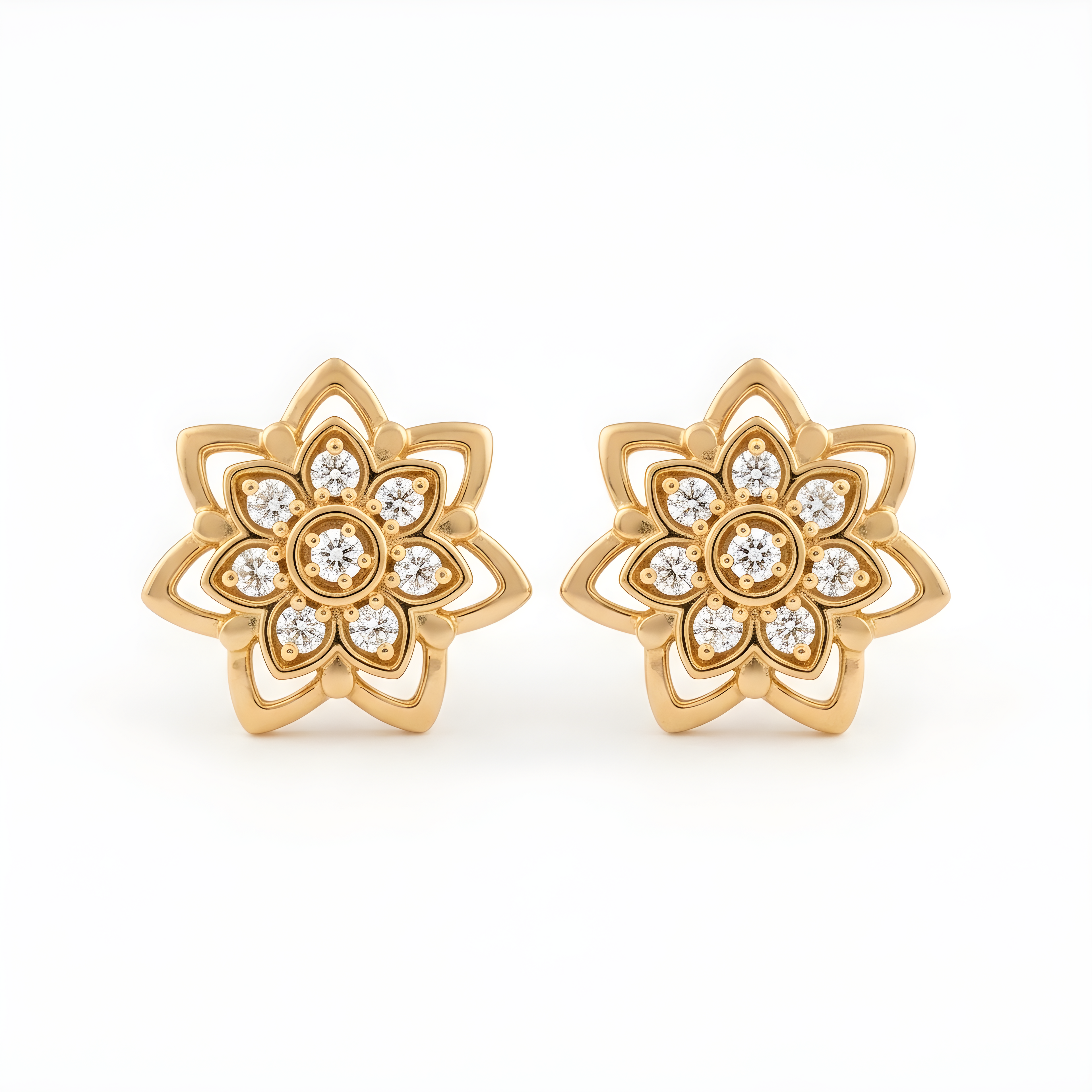 Radiant Blossom Star Studs