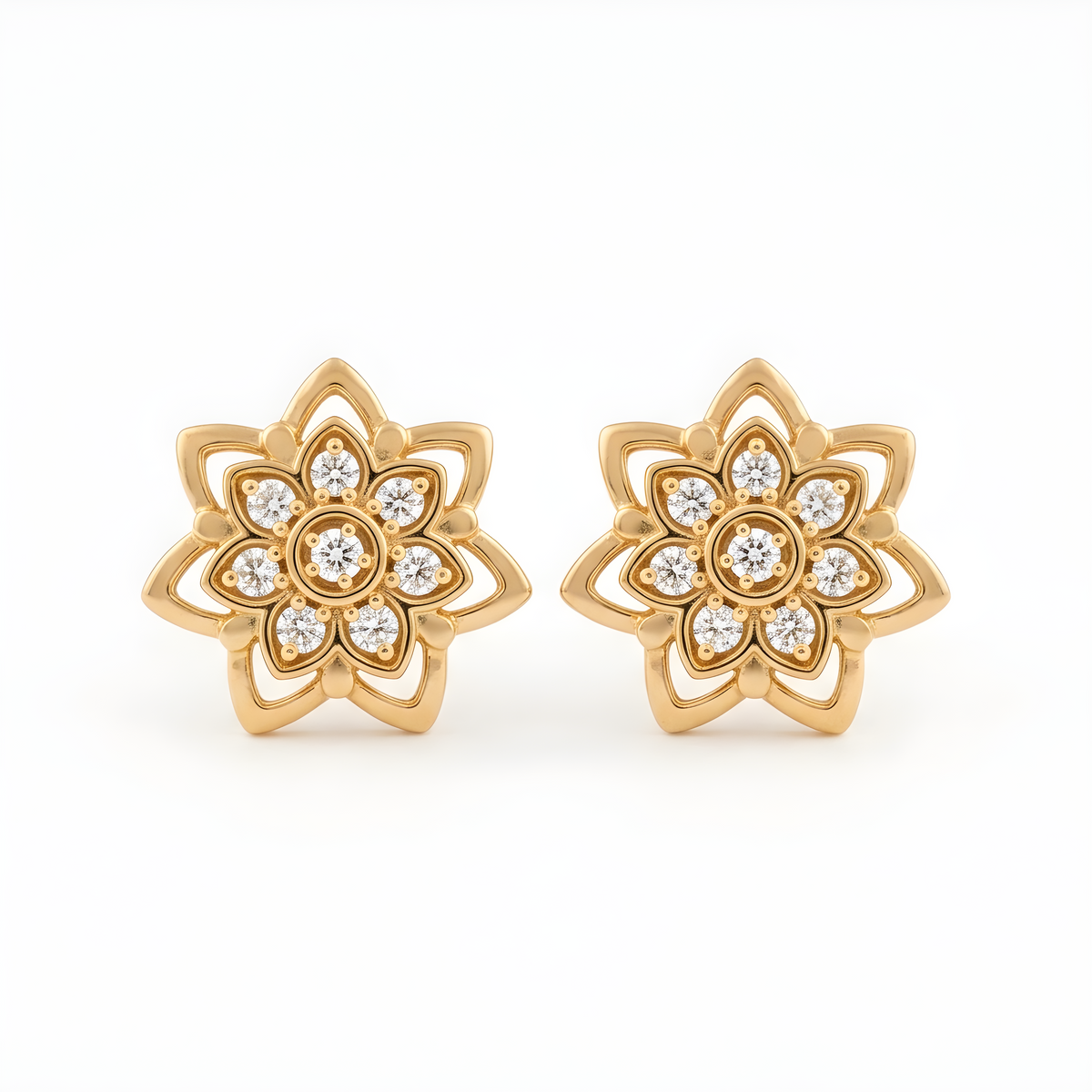 Radiant Blossom Star Studs