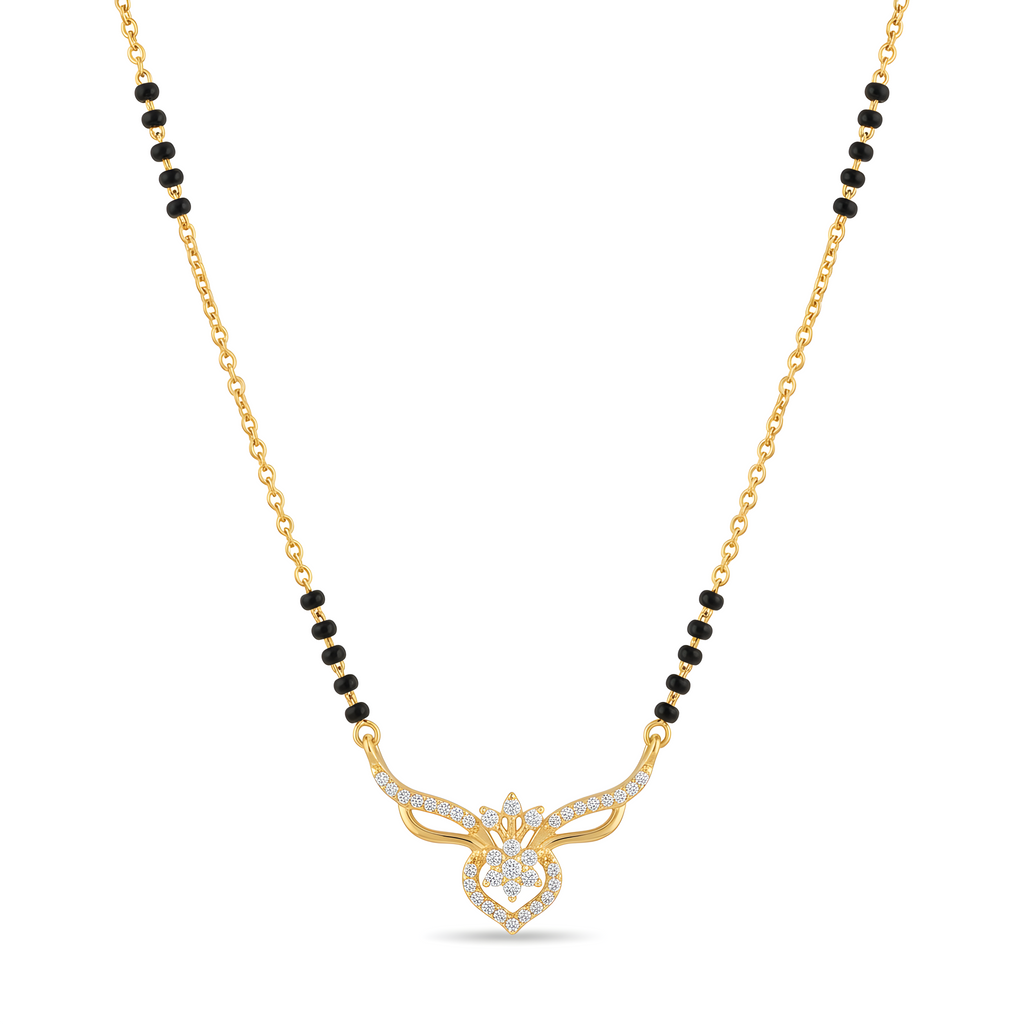 Royal Flutter Heart Mangalsutra