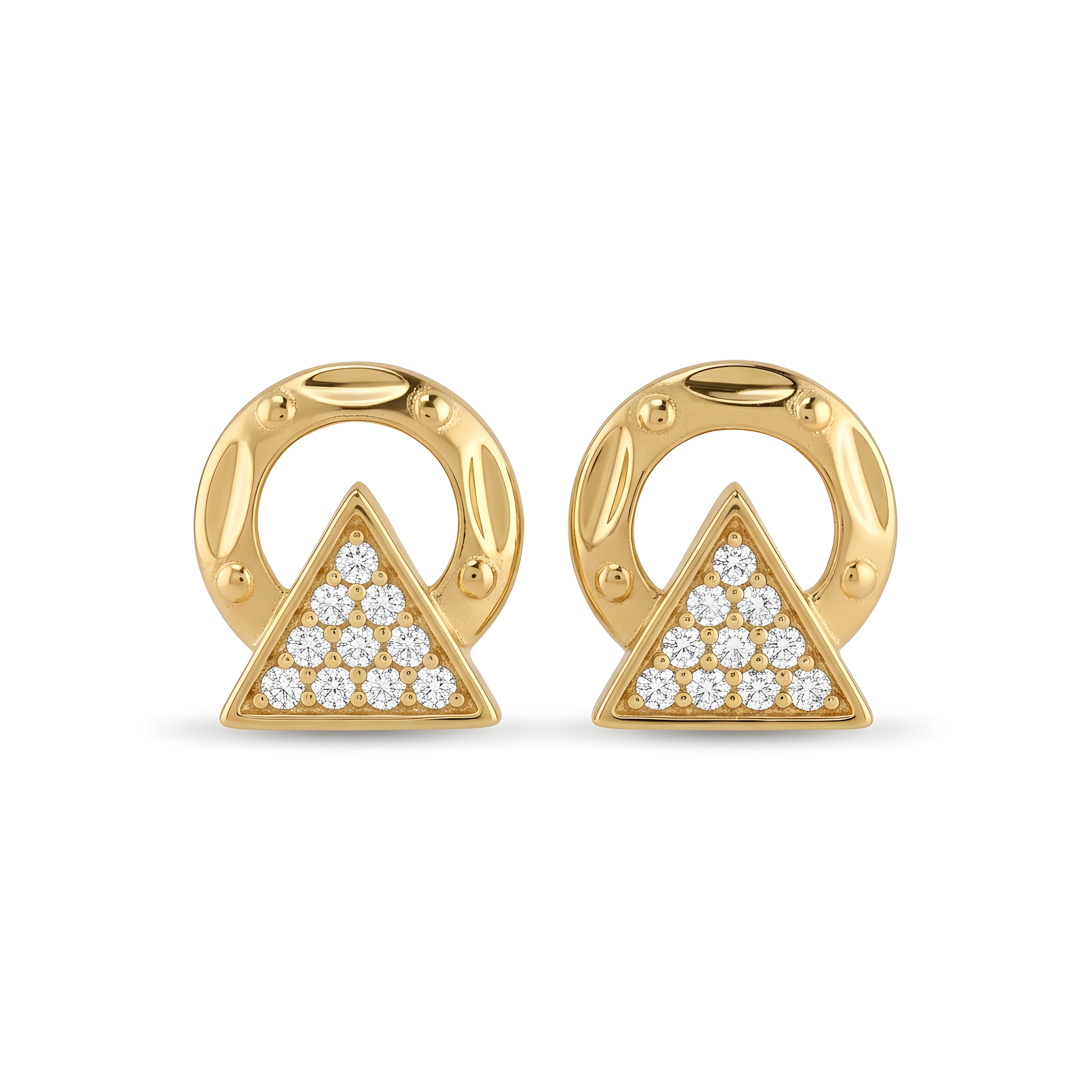 Aurelia Trinity Halo Studs