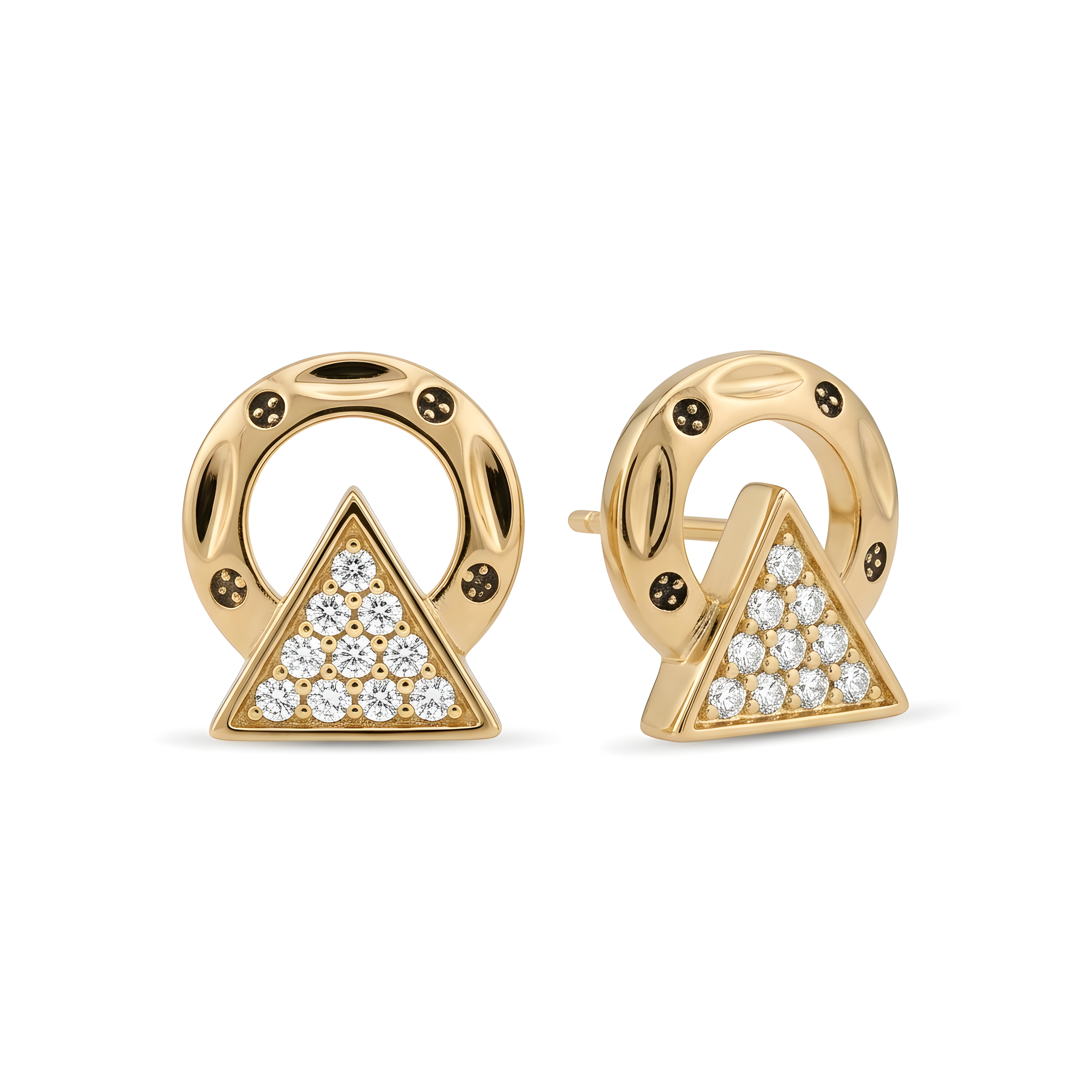 Aurelia Trinity Halo Studs